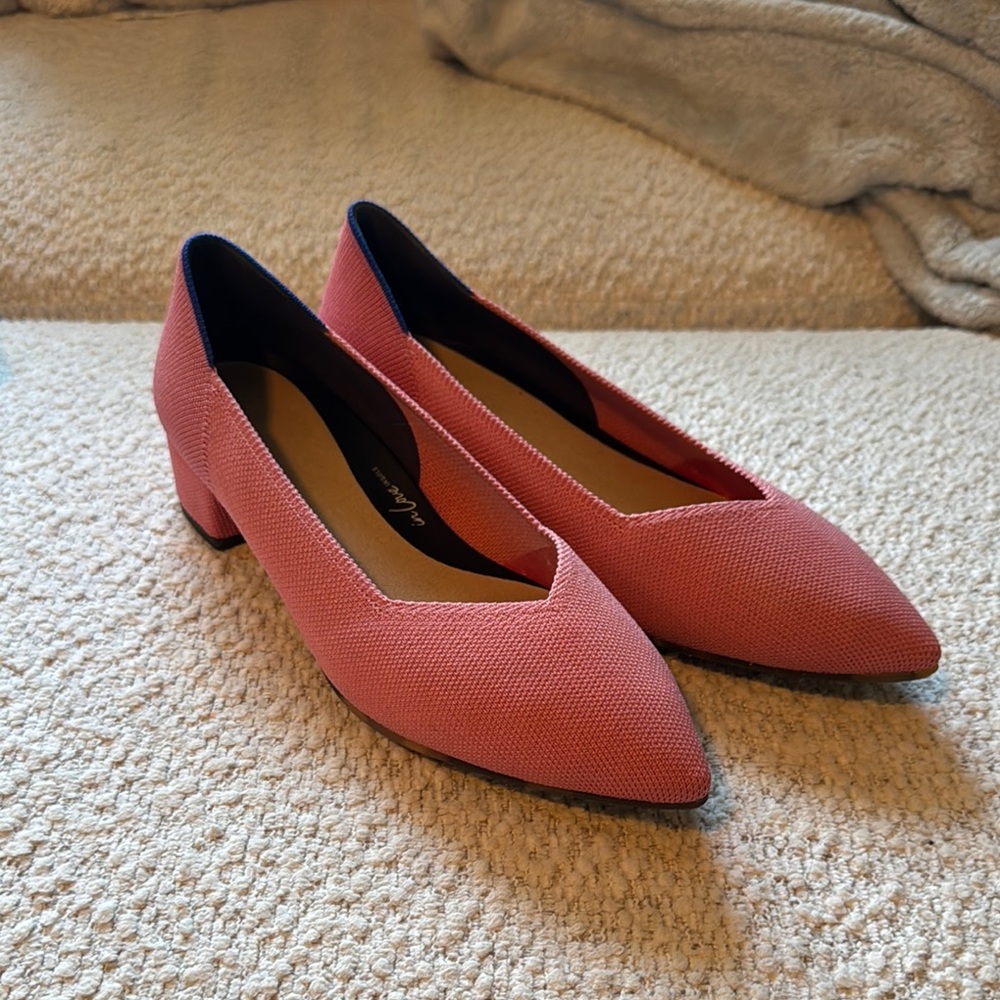 Rothy's Pink Pointed Toe Heels